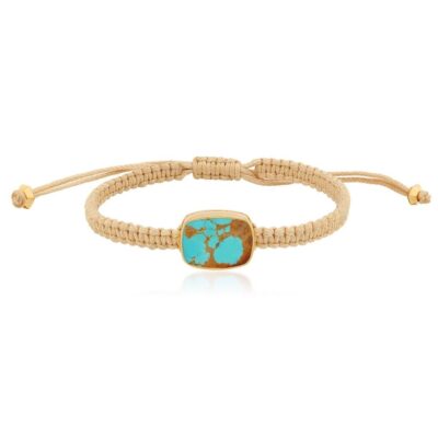 Jewelry Anna Beck Designs  | Turquoise Horizontal Stone Woven Bracelet